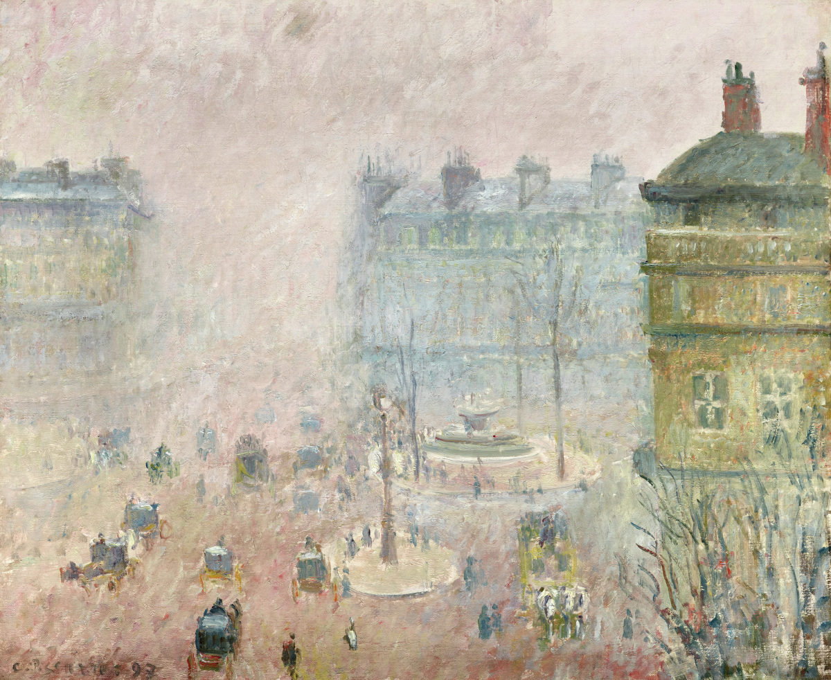 大月雄二郎「La route de France」油彩 Dallas Museum of Art